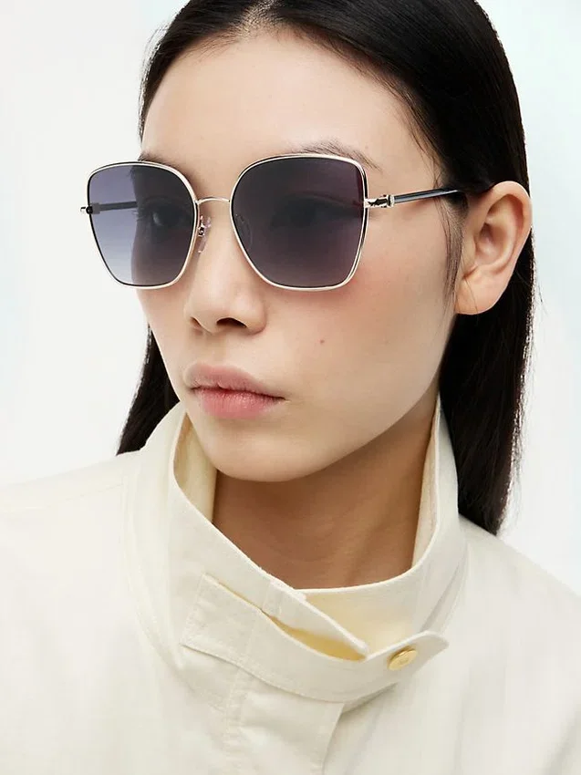 Gafas de sol con montura de mariposa metálica Gafas de sol con montura de mariposa metálica