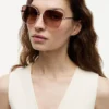 Gafas de sol con montura de mariposa metálica Gafas de sol con montura de mariposa metálica