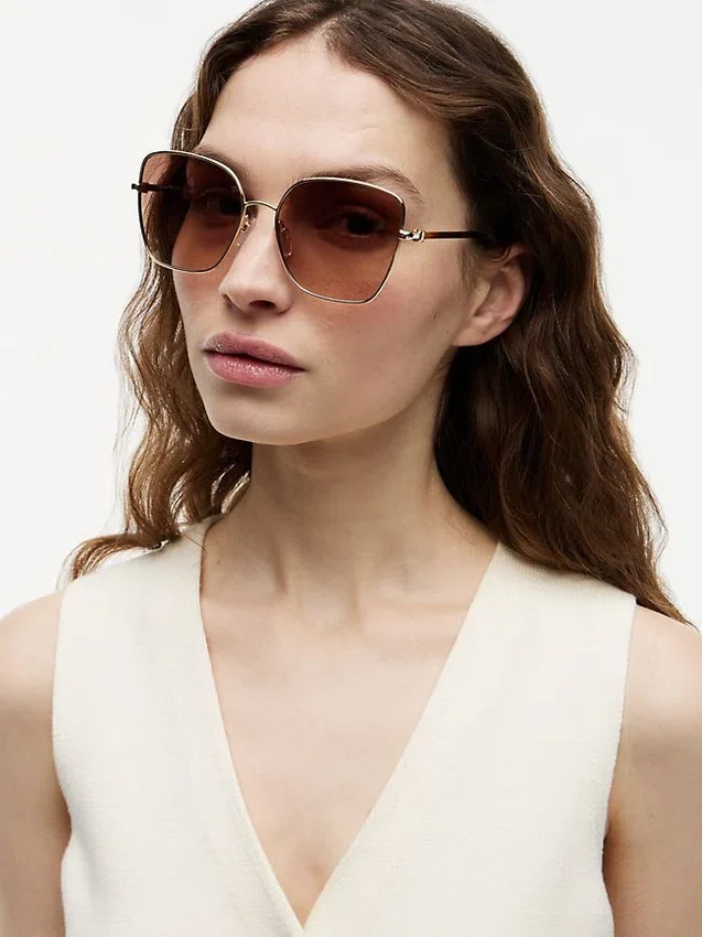 Gafas de sol con montura de mariposa metálica Gafas de sol con montura de mariposa metálica