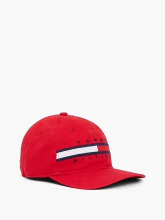 Gorra de béisbol infantil con logotipo de rayas y bandera