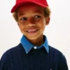 Gorra de béisbol para niños con logotipo de bandera bordado