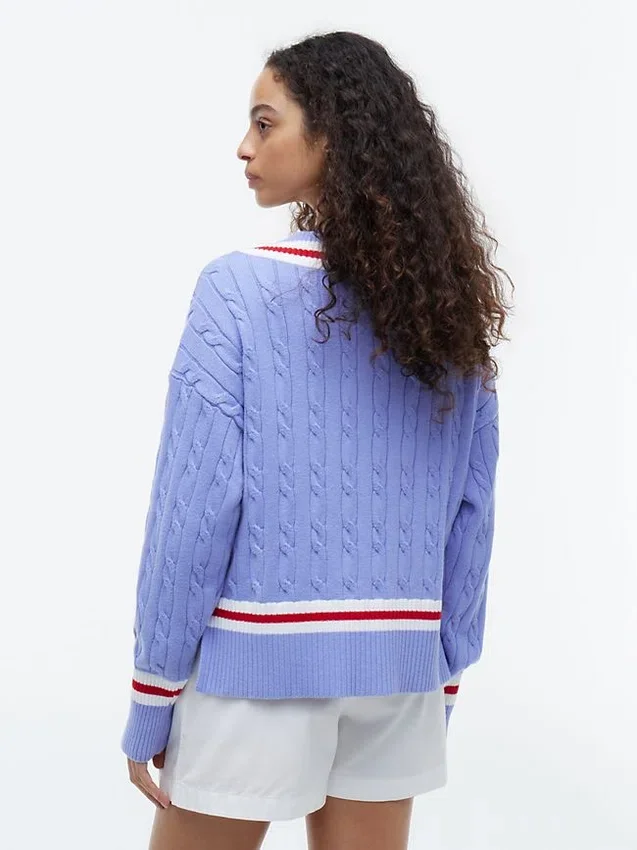 Jersey Cricket de punto trenzado Jersey Cricket de punto trenzado