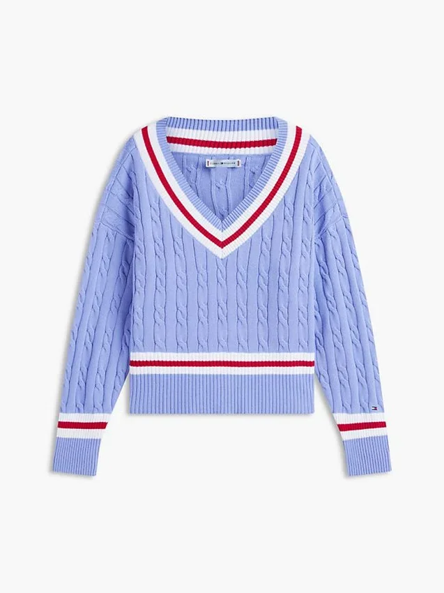 Jersey Cricket de punto trenzado Jersey Cricket de punto trenzado