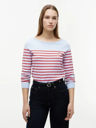 Jersey de cuello barco a rayas
