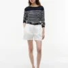 Jersey de cuello barco a rayas Jersey de cuello barco a rayas