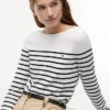 Jersey de cuello barco a rayas Jersey de cuello barco a rayas
