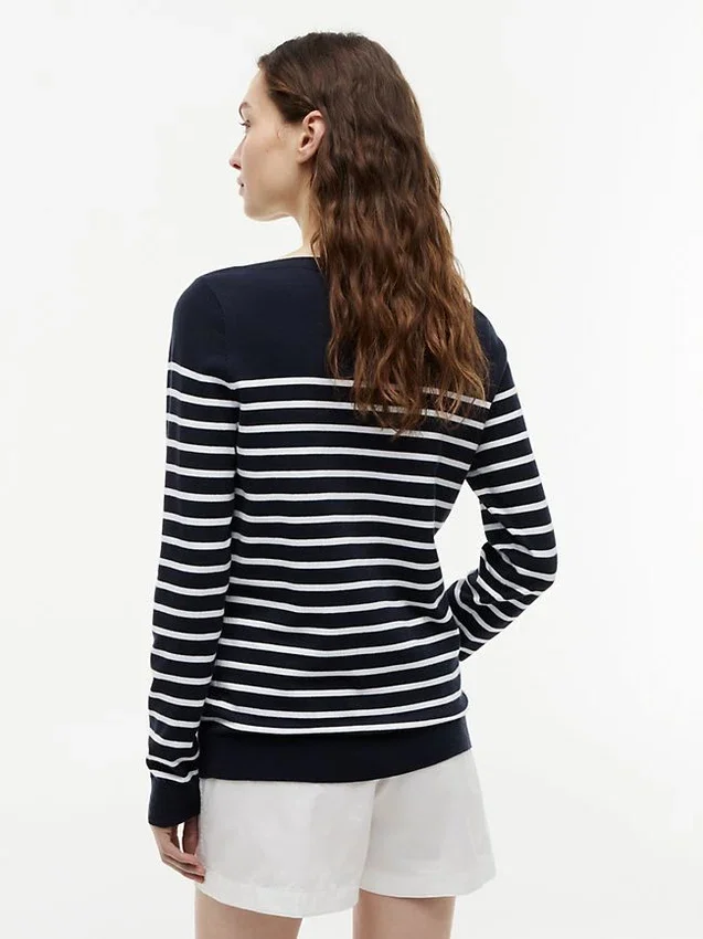 Jersey de cuello barco a rayas Jersey de cuello barco a rayas