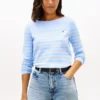 Jersey de cuello barco con rayas multicolores