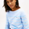 Jersey de cuello barco con rayas multicolores