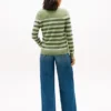 Jersey de cuello barco con rayas multicolores