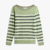 Jersey de cuello barco con rayas multicolores