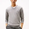 Jersey de cuello en V con logotipo liso