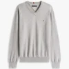Jersey de cuello en V con logotipo liso