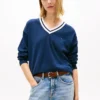 Jersey de cuello en V de corte holgado de Tommy Jeans