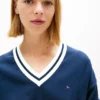 Jersey de cuello en V de corte holgado de Tommy Jeans