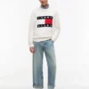 Jersey de cuello redondo con el logotipo de la bandera de Tommy Jeans