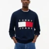 Jersey de cuello redondo con logotipo de bandera de Tommy Jeans Jersey de cuello redondo con logotipo de bandera de Tommy Jeans