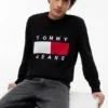 Jersey de cuello redondo con logotipo de bandera de Tommy Jeans Jersey de cuello redondo con logotipo de bandera de Tommy Jeans