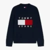 Jersey de cuello redondo con logotipo de bandera de Tommy Jeans Jersey de cuello redondo con logotipo de bandera de Tommy Jeans