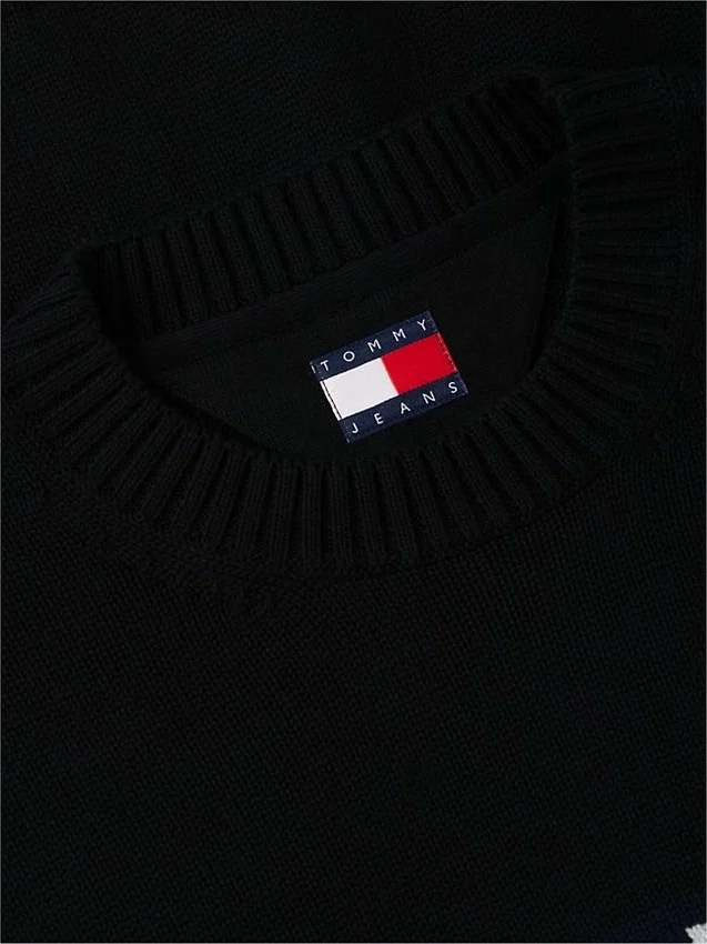 Jersey de cuello redondo con logotipo de bandera de Tommy Jeans Jersey de cuello redondo con logotipo de bandera de Tommy Jeans
