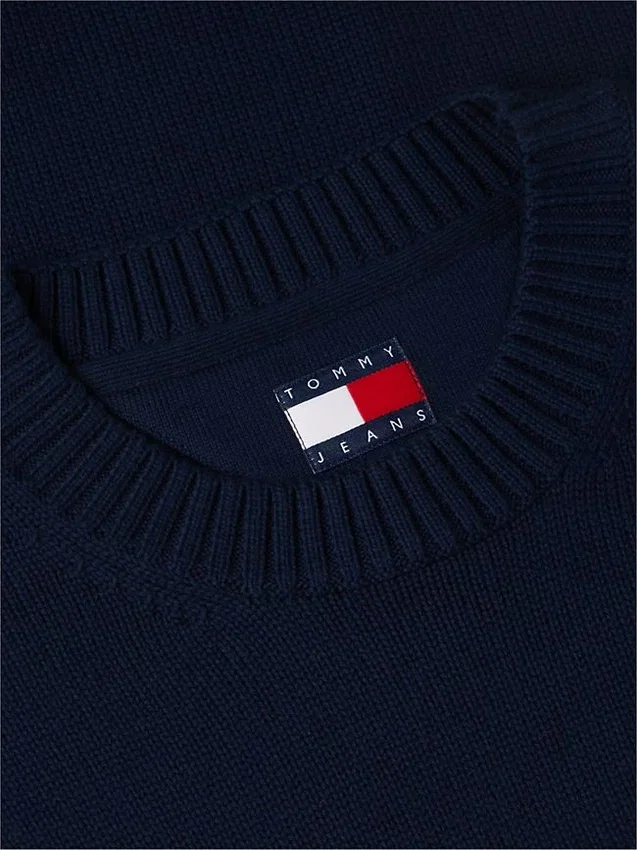 Jersey de cuello redondo con logotipo de bandera de Tommy Jeans Jersey de cuello redondo con logotipo de bandera de Tommy Jeans