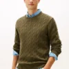 Jersey de cuello redondo con punto trenzado