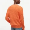 Jersey de cuello redondo con punto trenzado Jersey de cuello redondo con punto trenzado