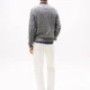 Jersey de cuello redondo con punto trenzado Jersey de cuello redondo con punto trenzado