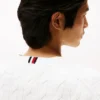 Jersey de cuello redondo con punto trenzado Jersey de cuello redondo con punto trenzado