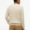 Jersey de cuello redondo con punto trenzado Jersey de cuello redondo con punto trenzado