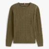 Jersey de cuello redondo con punto trenzado