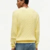 Jersey de cuello redondo con punto trenzado Jersey de cuello redondo con punto trenzado