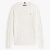 Jersey de cuello redondo con punto trenzado Jersey de cuello redondo con punto trenzado