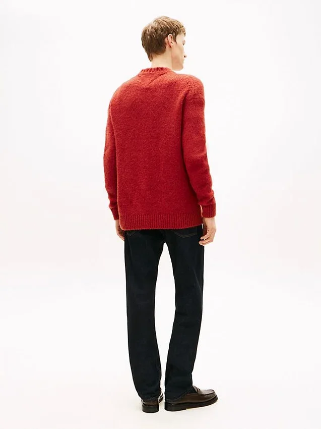 Jersey de cuello redondo de mezcla de lana de alpaca Jersey de cuello redondo de mezcla de lana de alpaca