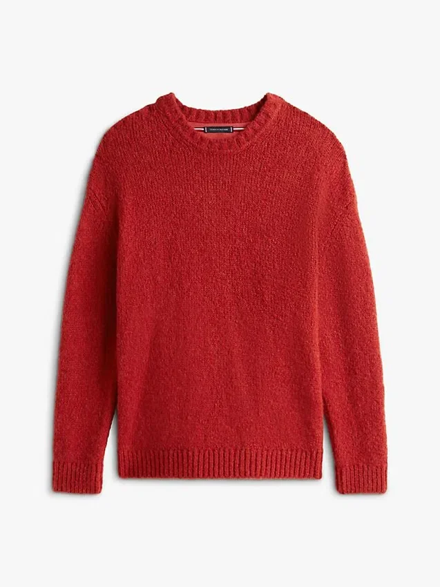 Jersey de cuello redondo de mezcla de lana de alpaca Jersey de cuello redondo de mezcla de lana de alpaca
