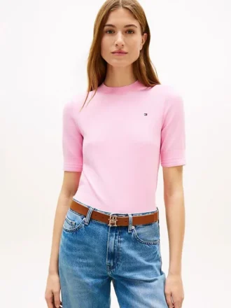 Jersey de cuello redondo y manga corta