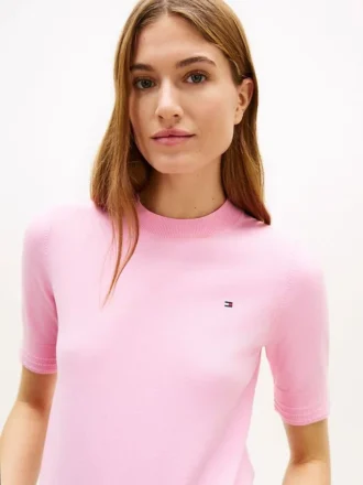 Jersey de cuello redondo y manga corta
