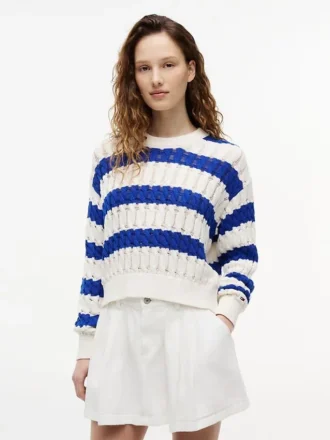 Jersey de punto trenzado a rayas de Tommy Jeans