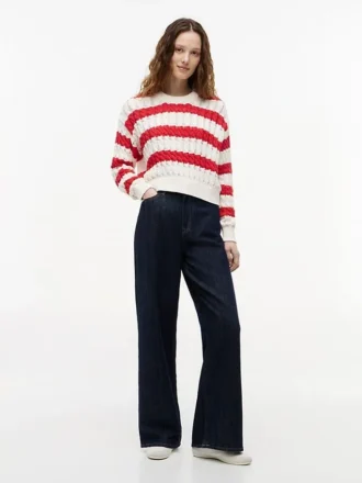 Jersey de punto trenzado a rayas de Tommy Jeans