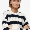 Jersey de punto trenzado a rayas de Tommy Jeans