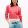Jersey de punto trenzado con logotipo de Tommy Jeans
