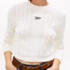 Jersey de punto trenzado con logotipo de Tommy Jeans
