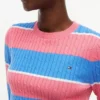 Jersey de punto trenzado con rayas de rugby