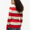 Jersey de punto trenzado con rayas de rugby