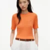 Jersey de punto trenzado de manga corta
