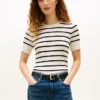Jersey de punto trenzado de manga corta