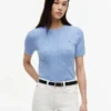Jersey de punto trenzado de manga corta