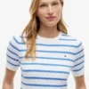 Jersey de punto trenzado de manga corta