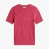 Jersey de punto trenzado de manga corta