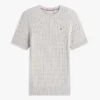 Jersey de punto trenzado de manga corta